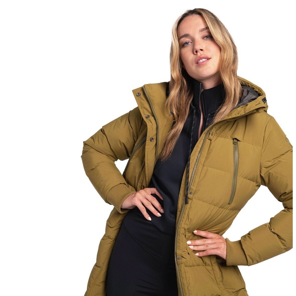 LOLE Katie Puffer Jacket in Olive Green XL